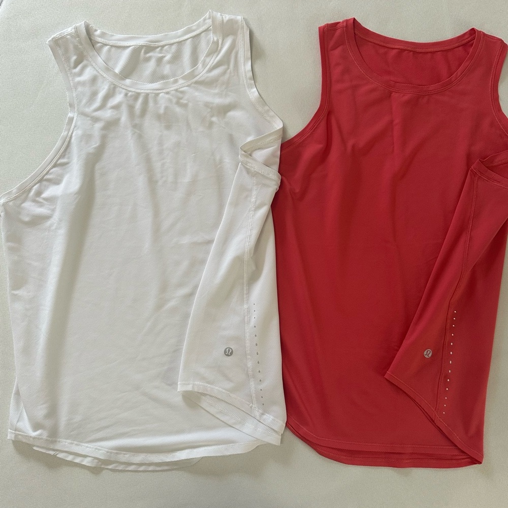 2 Lululemon Sleeveless Athletic Tops - Size 12